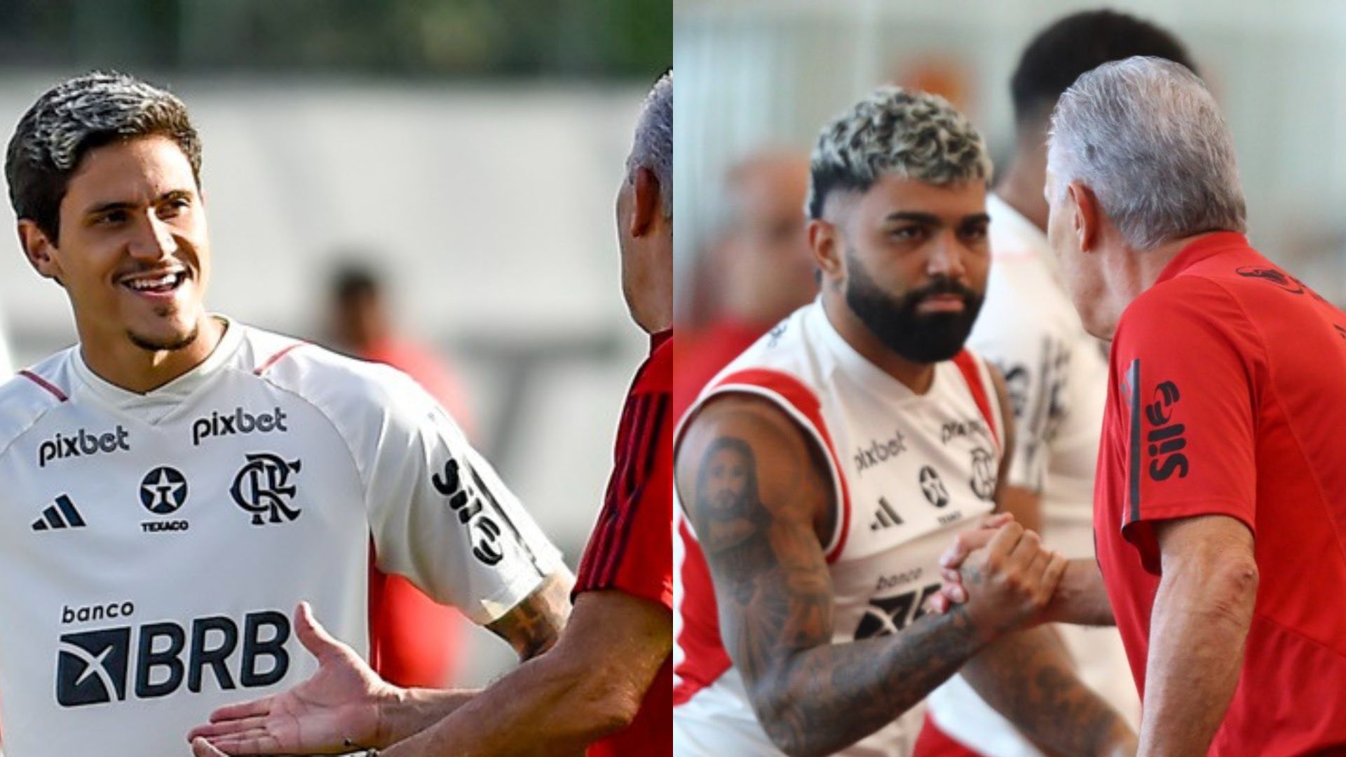 Pedro Gabigol e Tite / Marcelo Cortes